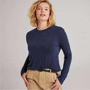 NWT Allbirds Long Sleeve Sea Tee in True Navy - Size XS